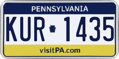 PA license plate KUR1435