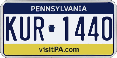 PA license plate KUR1440