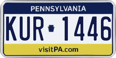 PA license plate KUR1446
