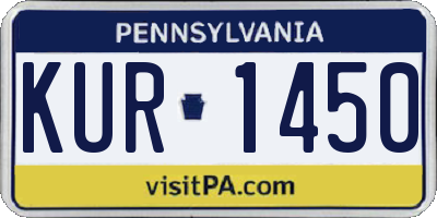 PA license plate KUR1450