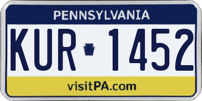 PA license plate KUR1452