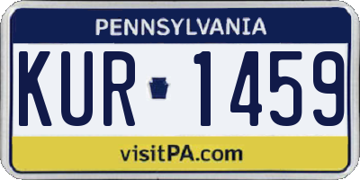 PA license plate KUR1459