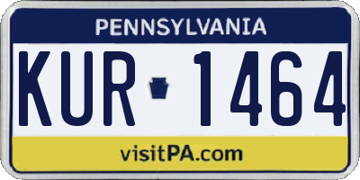 PA license plate KUR1464