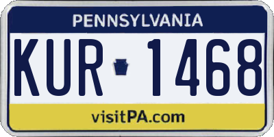 PA license plate KUR1468