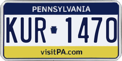 PA license plate KUR1470