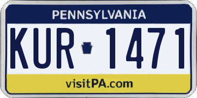 PA license plate KUR1471