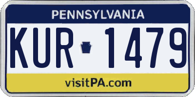 PA license plate KUR1479