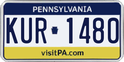 PA license plate KUR1480