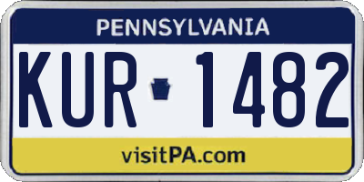 PA license plate KUR1482