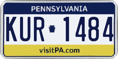 PA license plate KUR1484