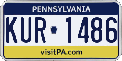 PA license plate KUR1486