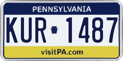 PA license plate KUR1487