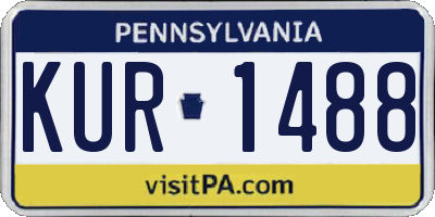 PA license plate KUR1488