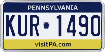 PA license plate KUR1490