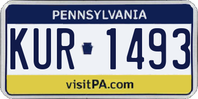 PA license plate KUR1493