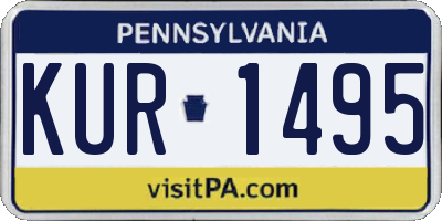 PA license plate KUR1495