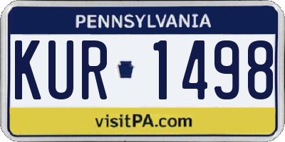 PA license plate KUR1498