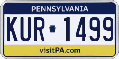 PA license plate KUR1499