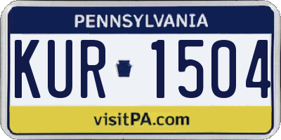PA license plate KUR1504
