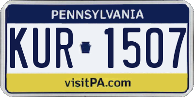 PA license plate KUR1507