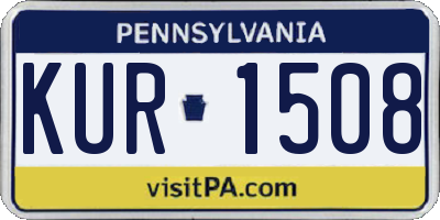 PA license plate KUR1508