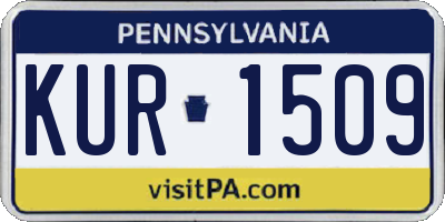 PA license plate KUR1509