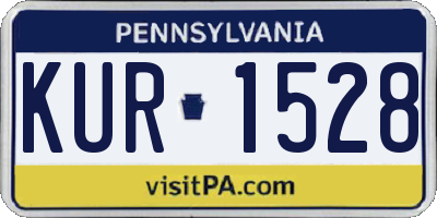 PA license plate KUR1528