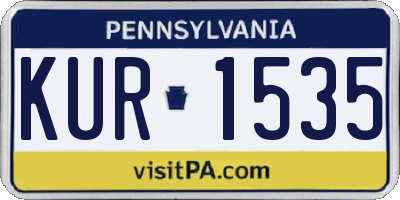 PA license plate KUR1535