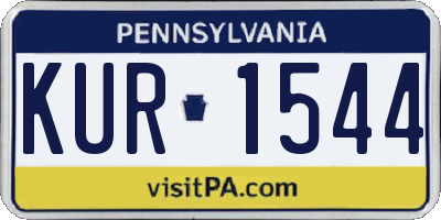 PA license plate KUR1544