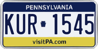 PA license plate KUR1545
