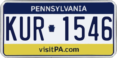 PA license plate KUR1546