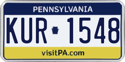 PA license plate KUR1548