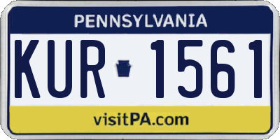 PA license plate KUR1561