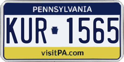 PA license plate KUR1565