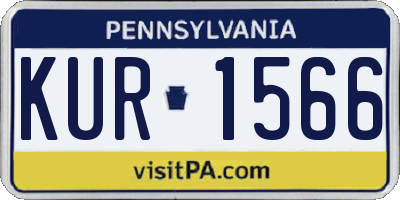 PA license plate KUR1566