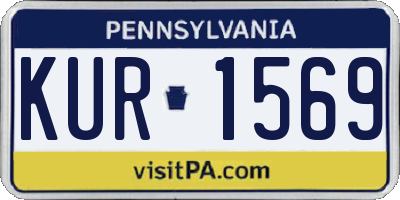 PA license plate KUR1569