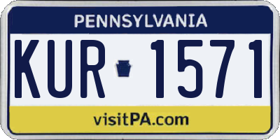 PA license plate KUR1571