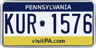 PA license plate KUR1576