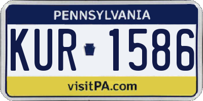 PA license plate KUR1586