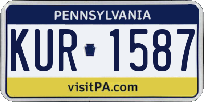 PA license plate KUR1587