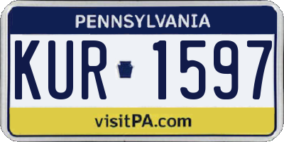 PA license plate KUR1597