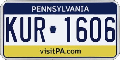 PA license plate KUR1606