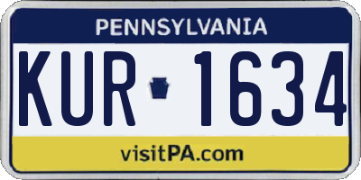 PA license plate KUR1634