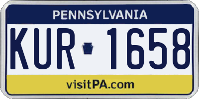 PA license plate KUR1658