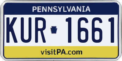 PA license plate KUR1661
