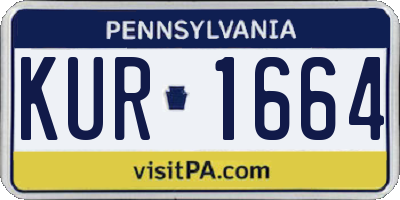 PA license plate KUR1664
