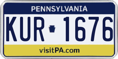 PA license plate KUR1676