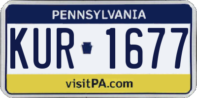 PA license plate KUR1677