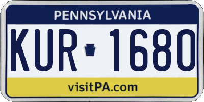 PA license plate KUR1680