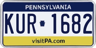 PA license plate KUR1682
